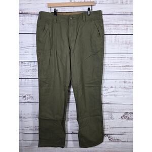 Legendary Outfitters Stretch Canvas Work Pants 38x34 Olive Green Utility Outdoor